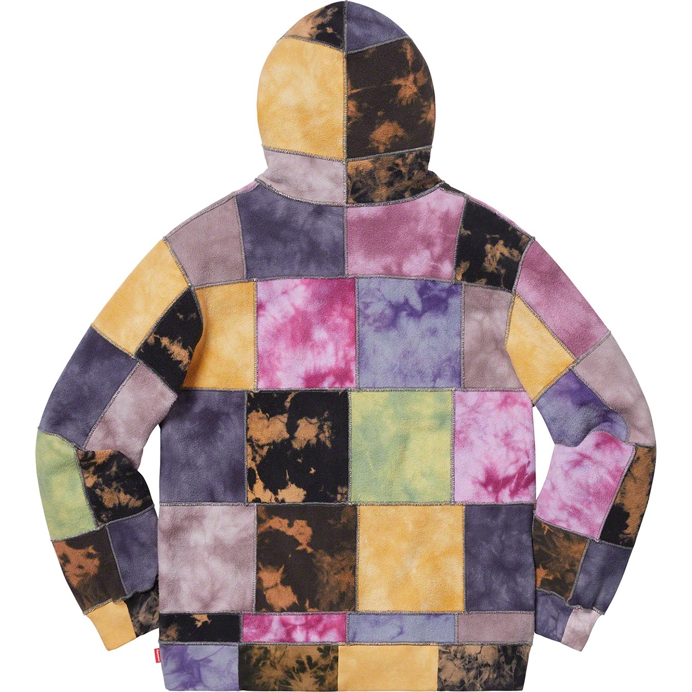 Patchwork Tie Dye Hooded Sweatshirt view 3